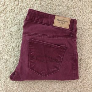 Maroon Abercrombie Jeggings